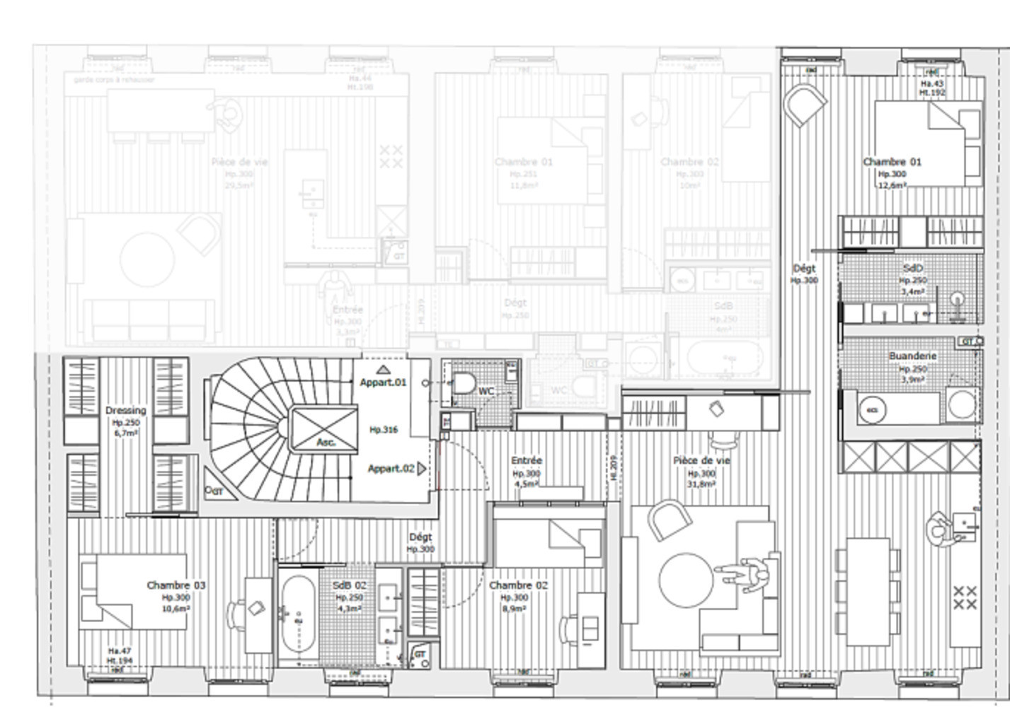 
                                                Vente
                                                 Appartement T4 à Boulogne à rénover
