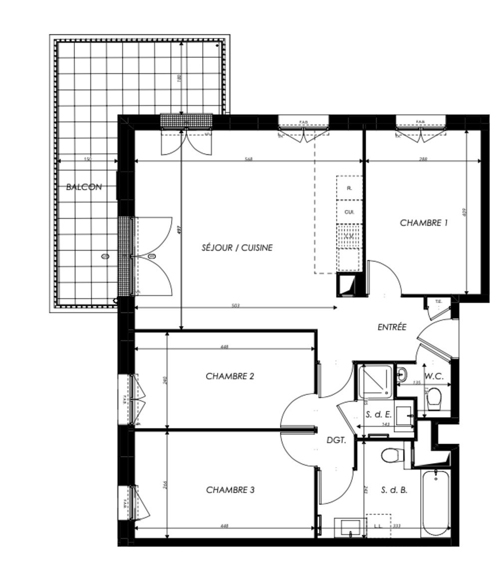 
                                                Vente
                                                 Appartement T4 de 79m2 à Courbevoie