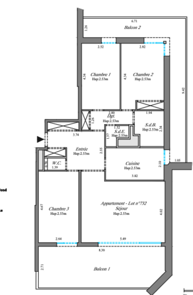 
                                                Vente
                                                 Appartement T4 de 86,20m2 avec 2 balcons