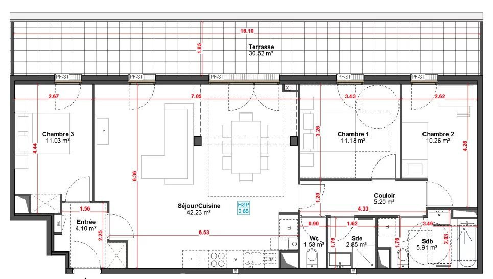 
                                                Vente
                                                 Appartement T4  de plus de 94m2