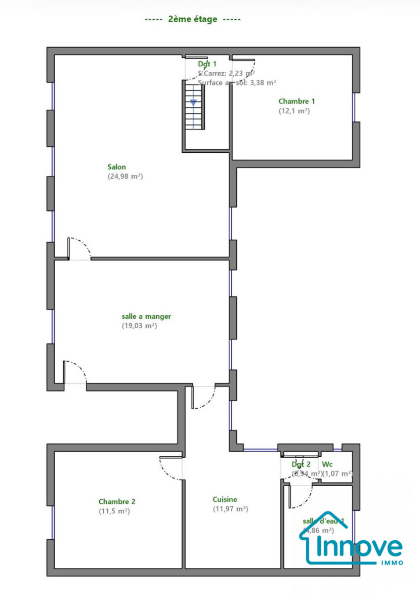 
                                                Vente
                                                 Appartement T5 - Les prés - Superbe
