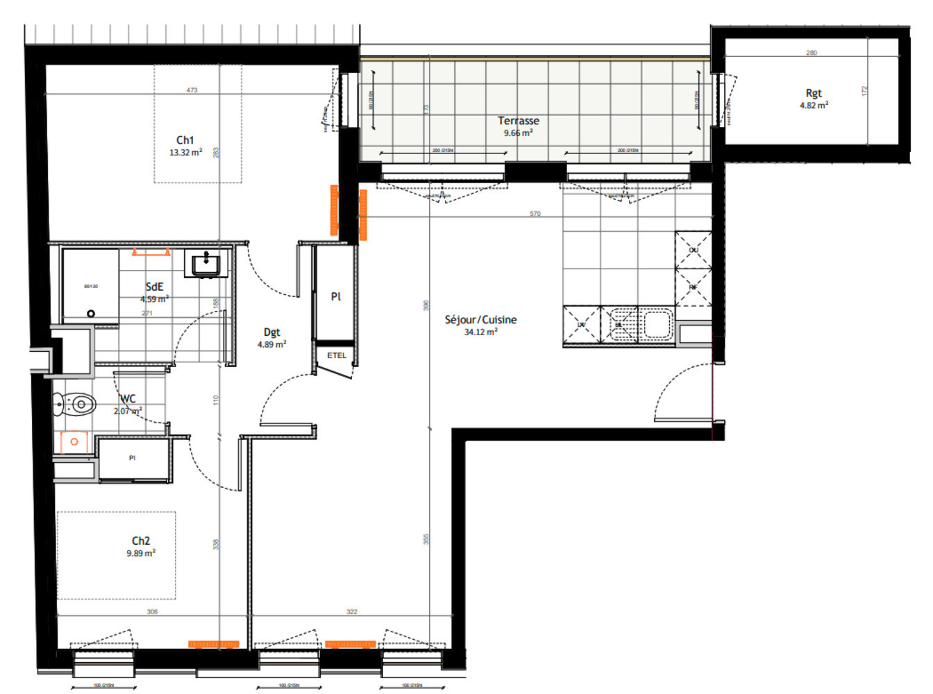 
                                                Vente
                                                 Appartement3 pièces avec terrasse – Clichy
