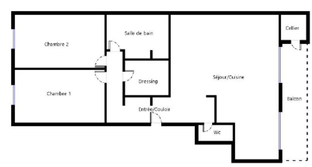 
                                                Location
                                                 Appt 3p 60 m² Résidence sécurisée avec ascenseur