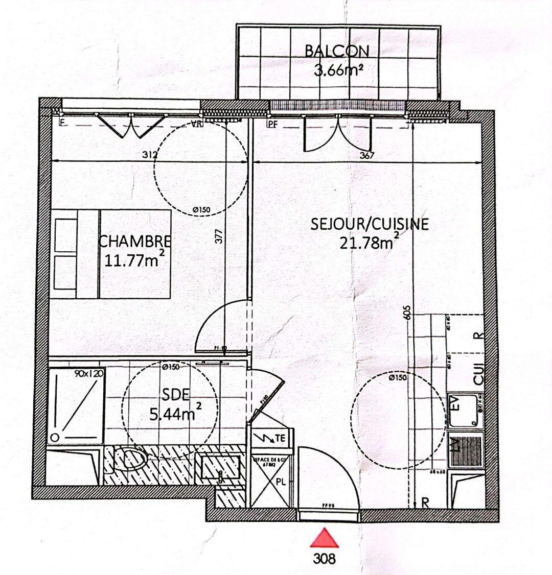 
                                                Location
                                                 Beau 2P 39m² neuf avec balcon