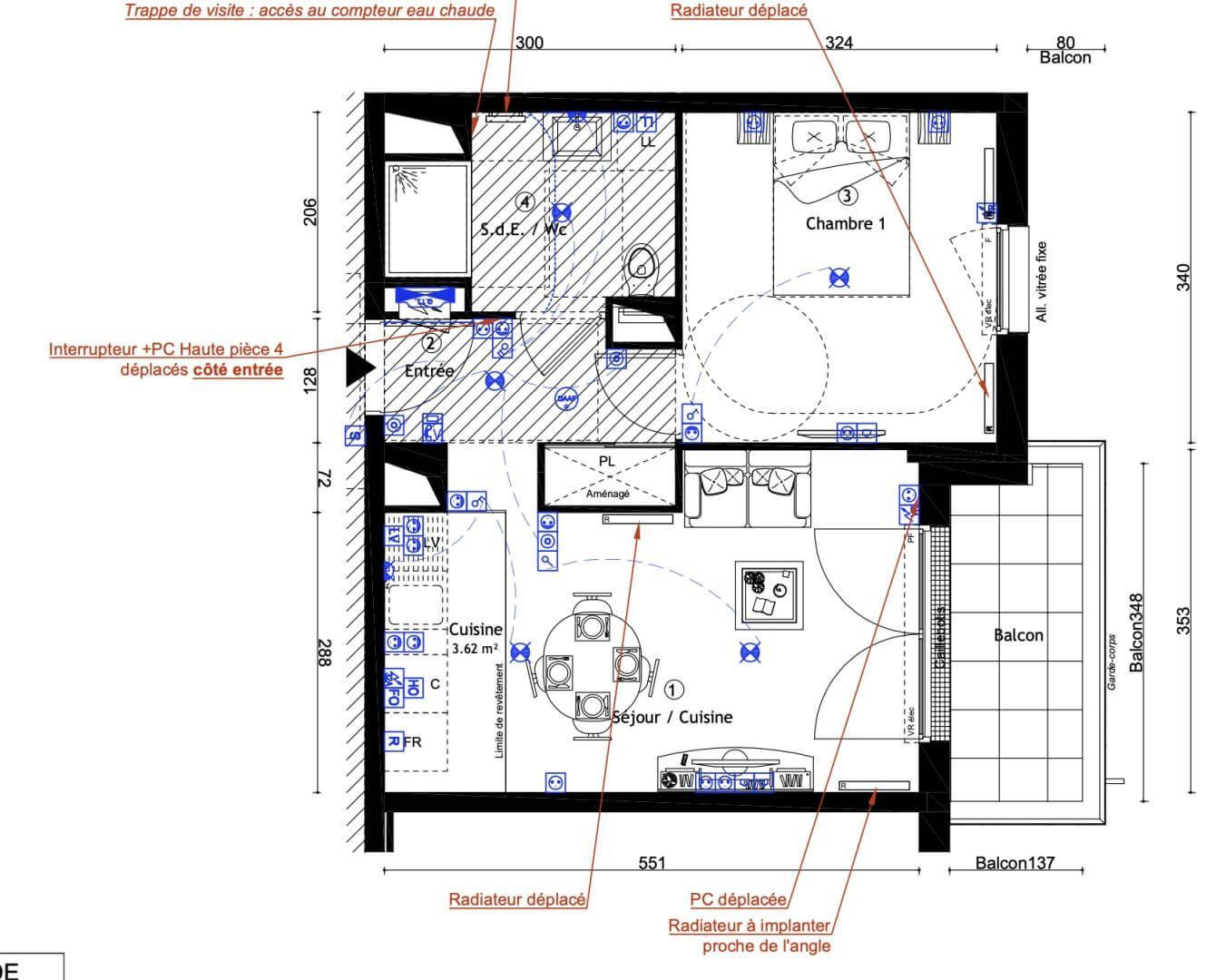 
                                                Location
                                                 Beau 2P entièrement meublé 39m² avec balcon