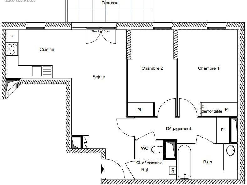 
                                                Location
                                                 Beau 3P 57m² neuf avec terrasse et jardin 30m²