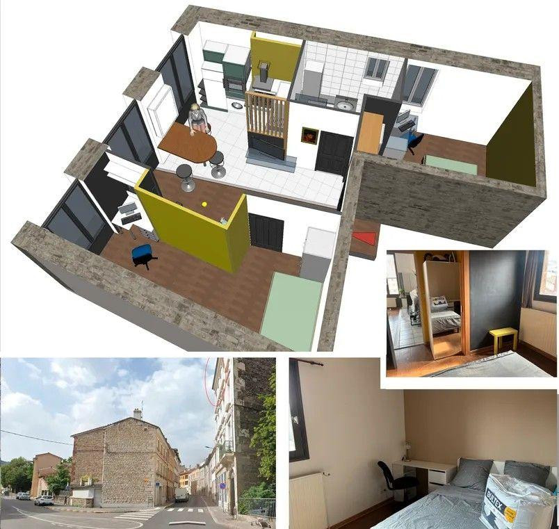 
                                                Location
                                                 Beau 3P meublé 43m² idéal refait à neuf