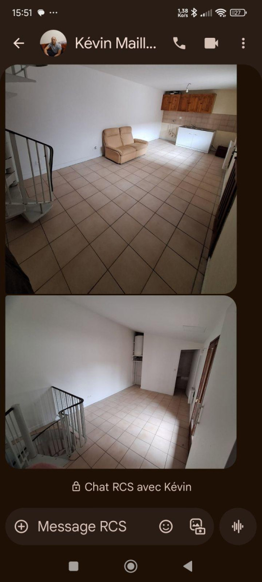 
                                                Location
                                                 Beau F2 38m² Duplex refait à neuf et lumineux