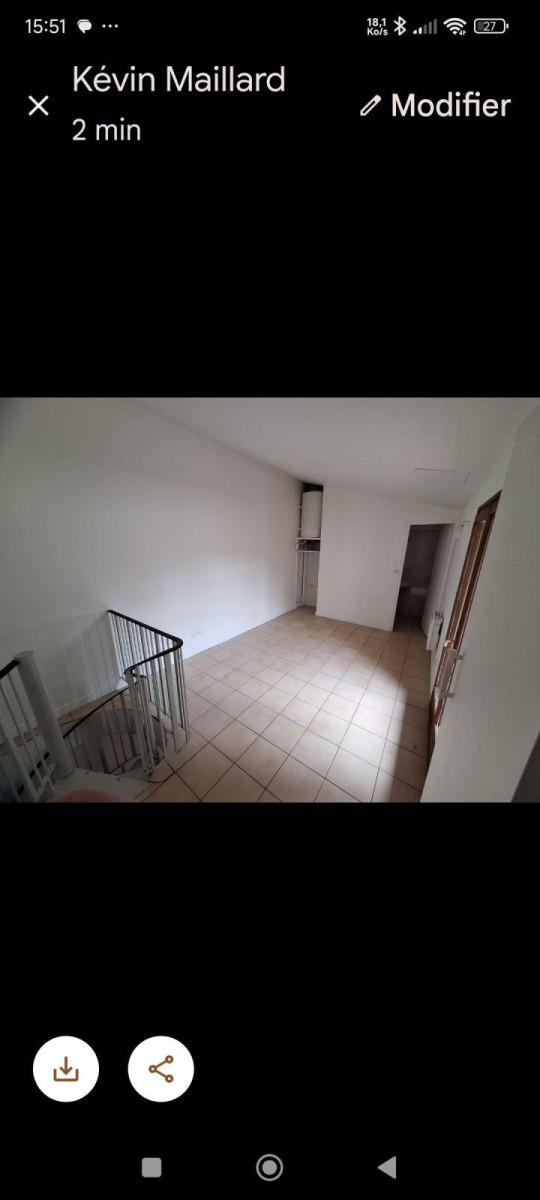
                                                Location
                                                 Beau F2 38m² Duplex refait à neuf et lumineux