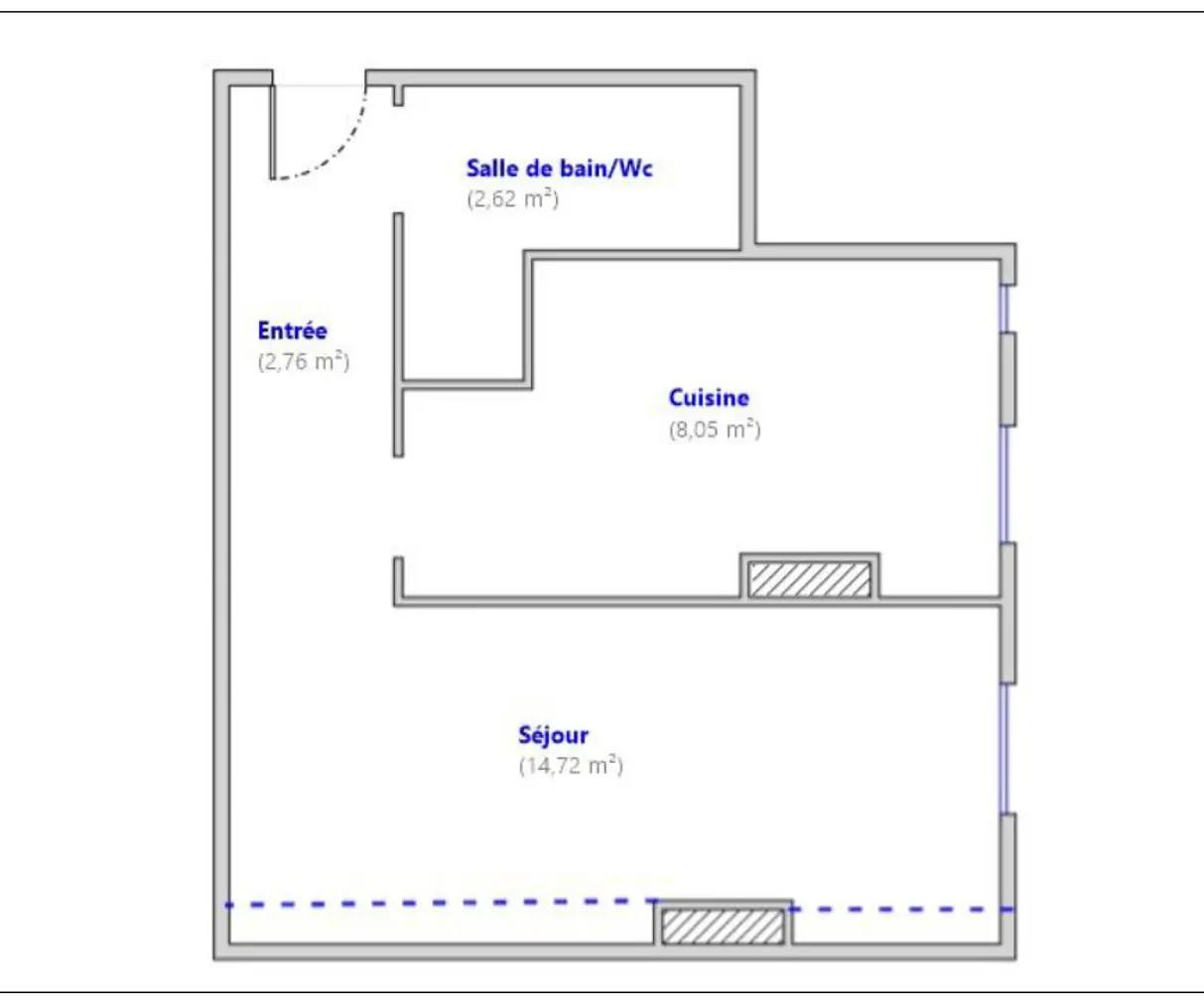 
                                                Location
                                                 Beau studio meublé 29m2