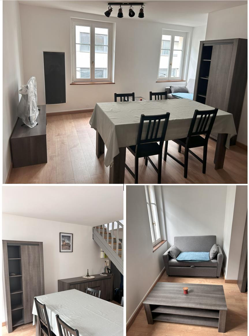 
                                                Location
                                                 Beau T2 en duplex meublé rénové