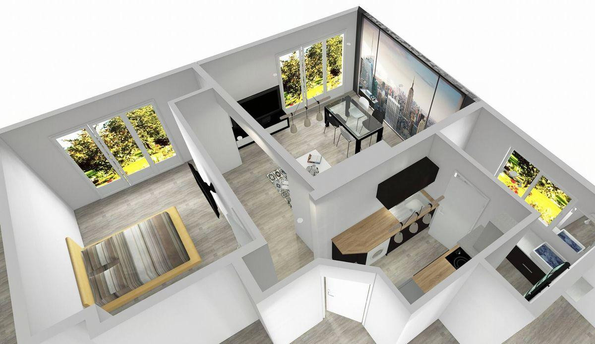 
                                                Location
                                                 Beau T2 meublé 41m² avec balcon