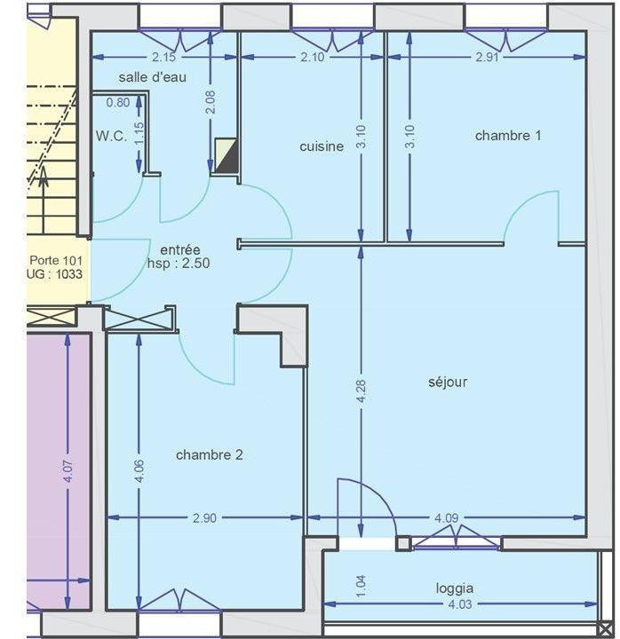 
                                                Location
                                                 Beau T3 meublé 55m² refait à neuf
