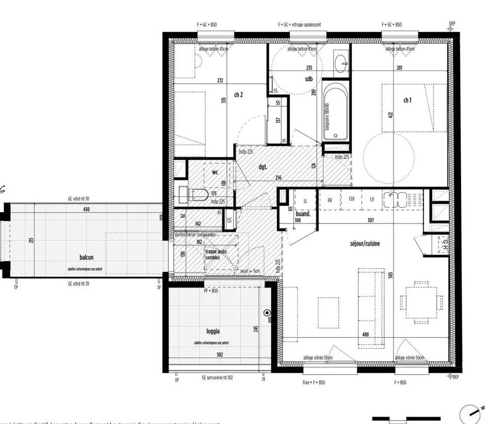 
                                                Location
                                                 Beau T3 neuf 68m2 +17m2 balcon