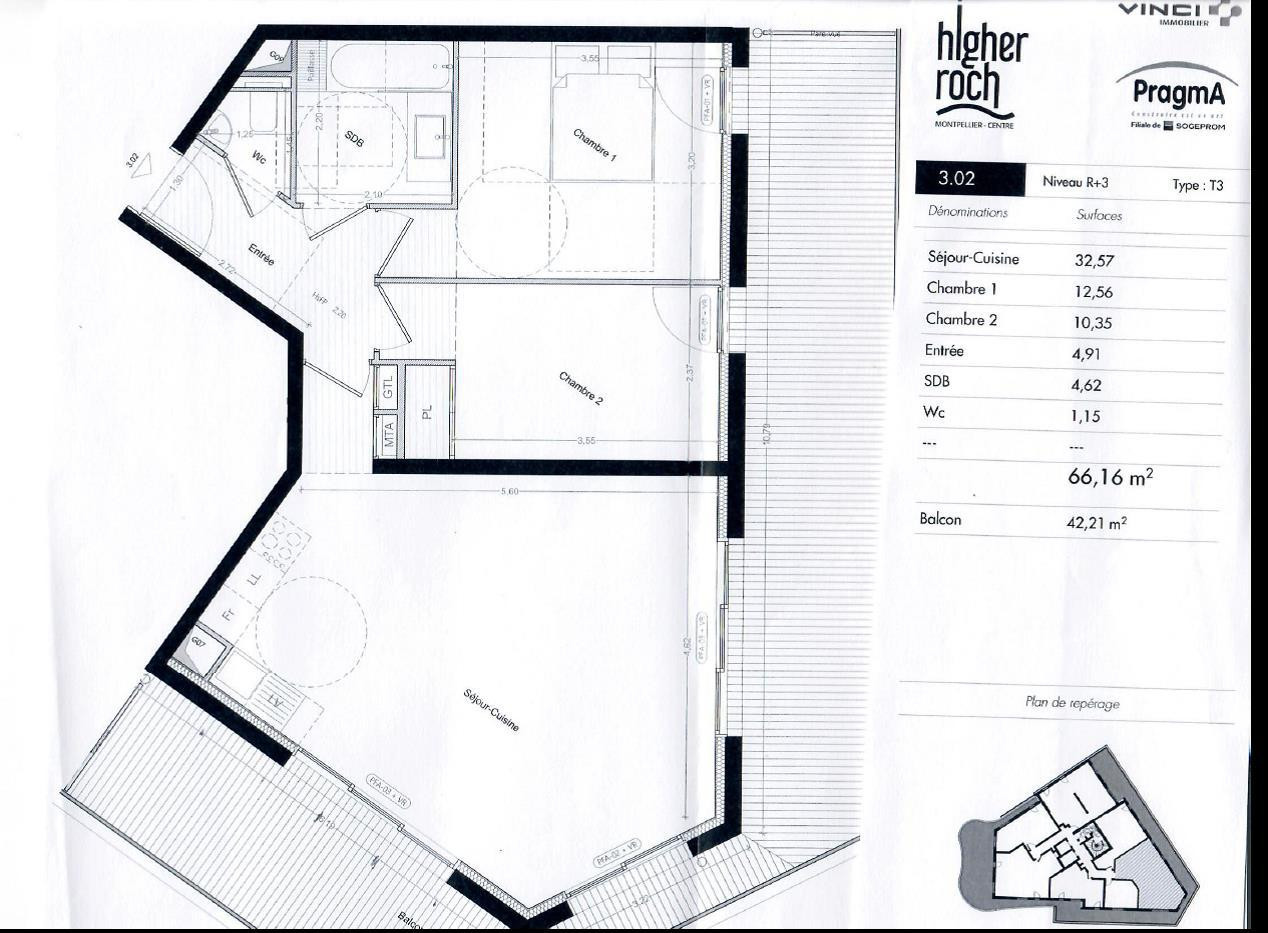 
                                                Location
                                                 Bel appartement Higher Roch, centre Montpellier.