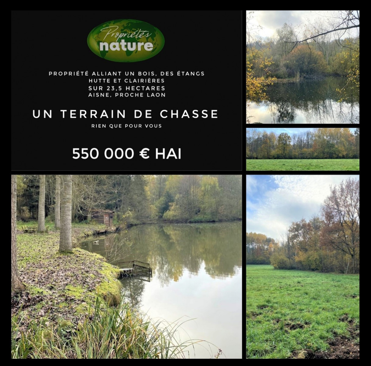 
                                                Vente
                                                 BOIS DE 23.5 HA SUD LAON