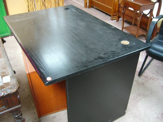 
                                                Meuble
                                                 Bureau bois noir, promotion