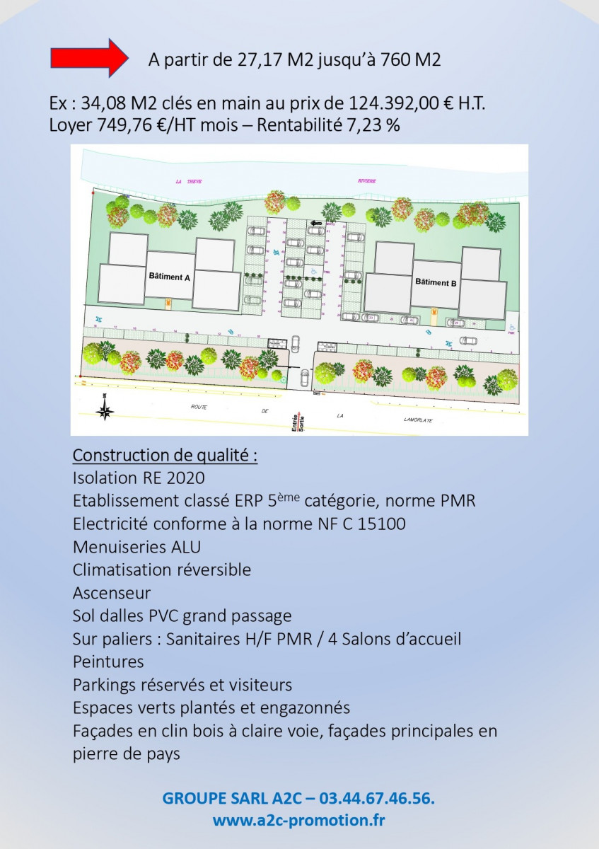
                                                Vente
                                                 Bureaux Neufs à COYE LA FORET 60580