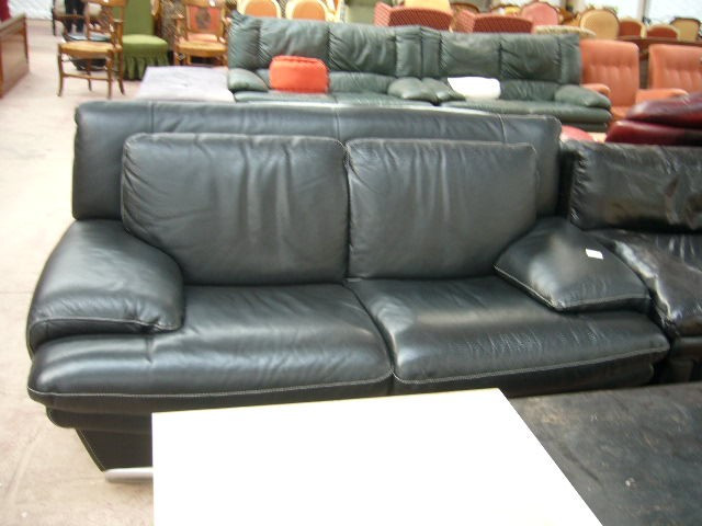 
                                                Meuble
                                                 Canapé cuir noir, promotion