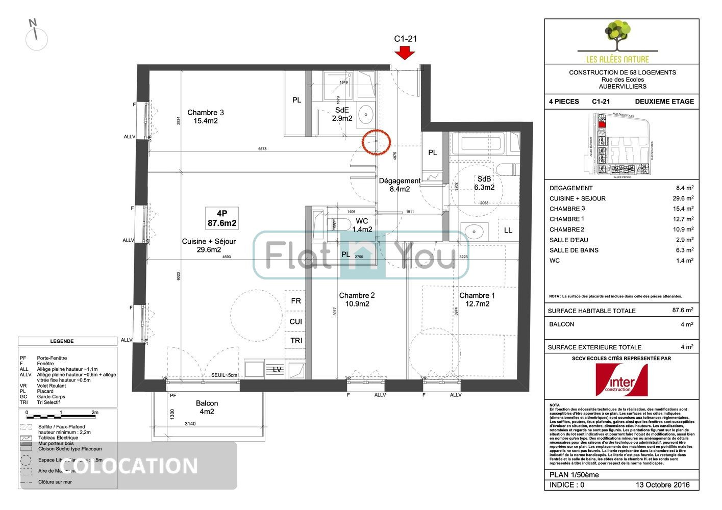 
                                                Colocation
                                                 Chambre 2 -  1 chambre disponible en colocation