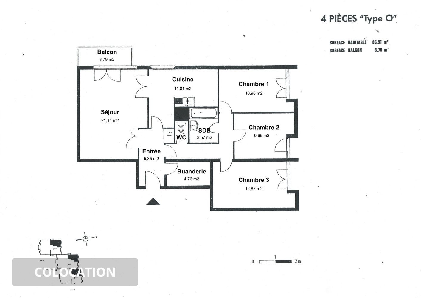 
                                                Colocation
                                                 Chambre 3 - Appartement 4 pièces