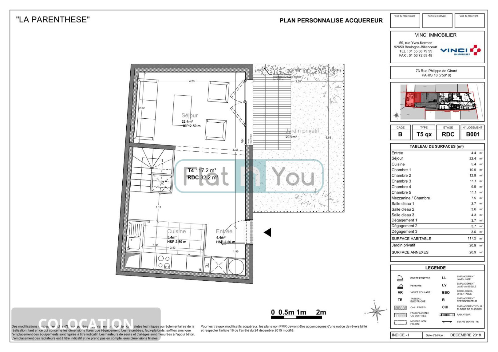 
                                                Colocation
                                                 Chambre 5 -  1 chambre disponible en colocation