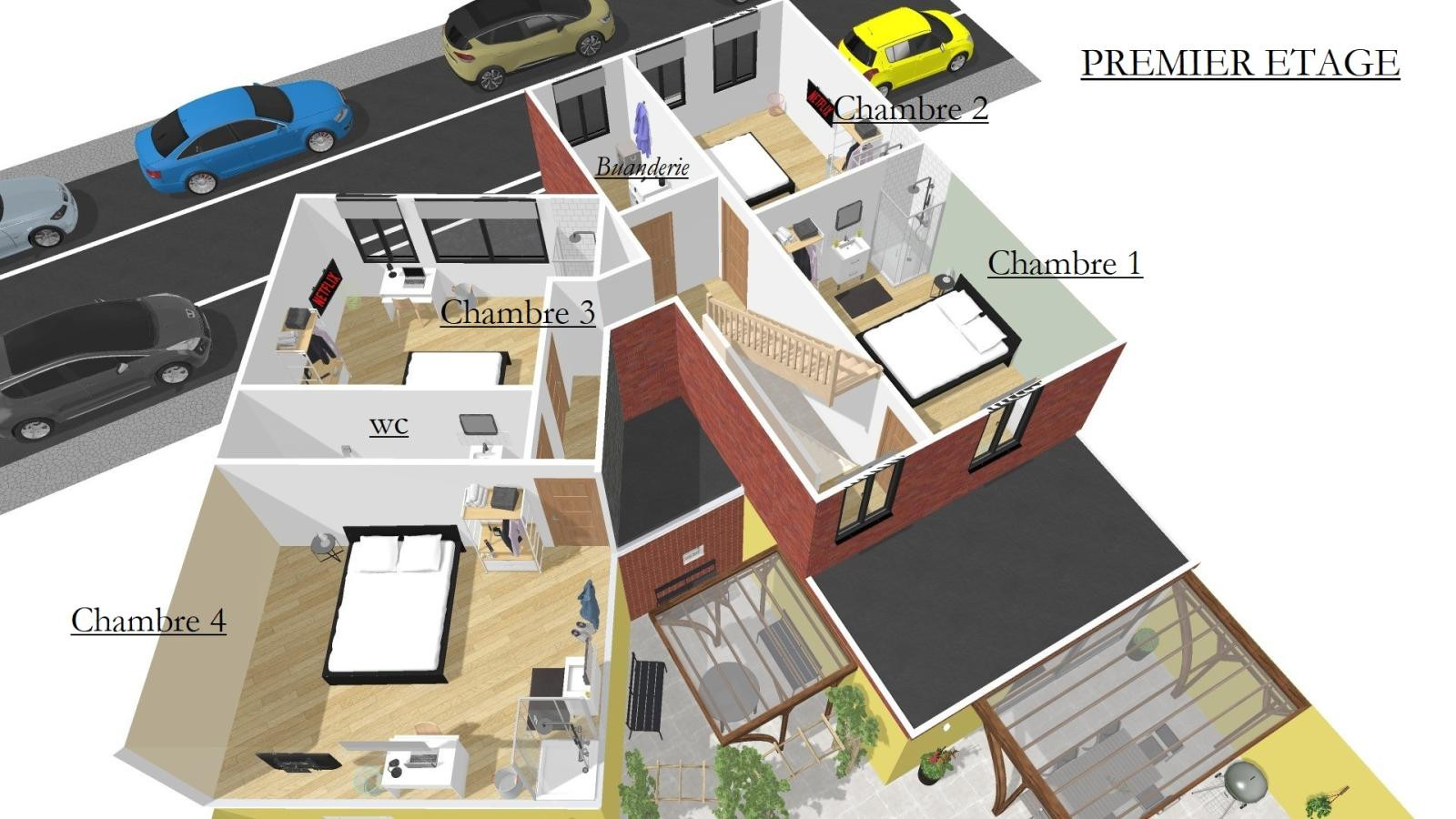 
                                                Colocation
                                                 Chambre meublée SDB privative + garage