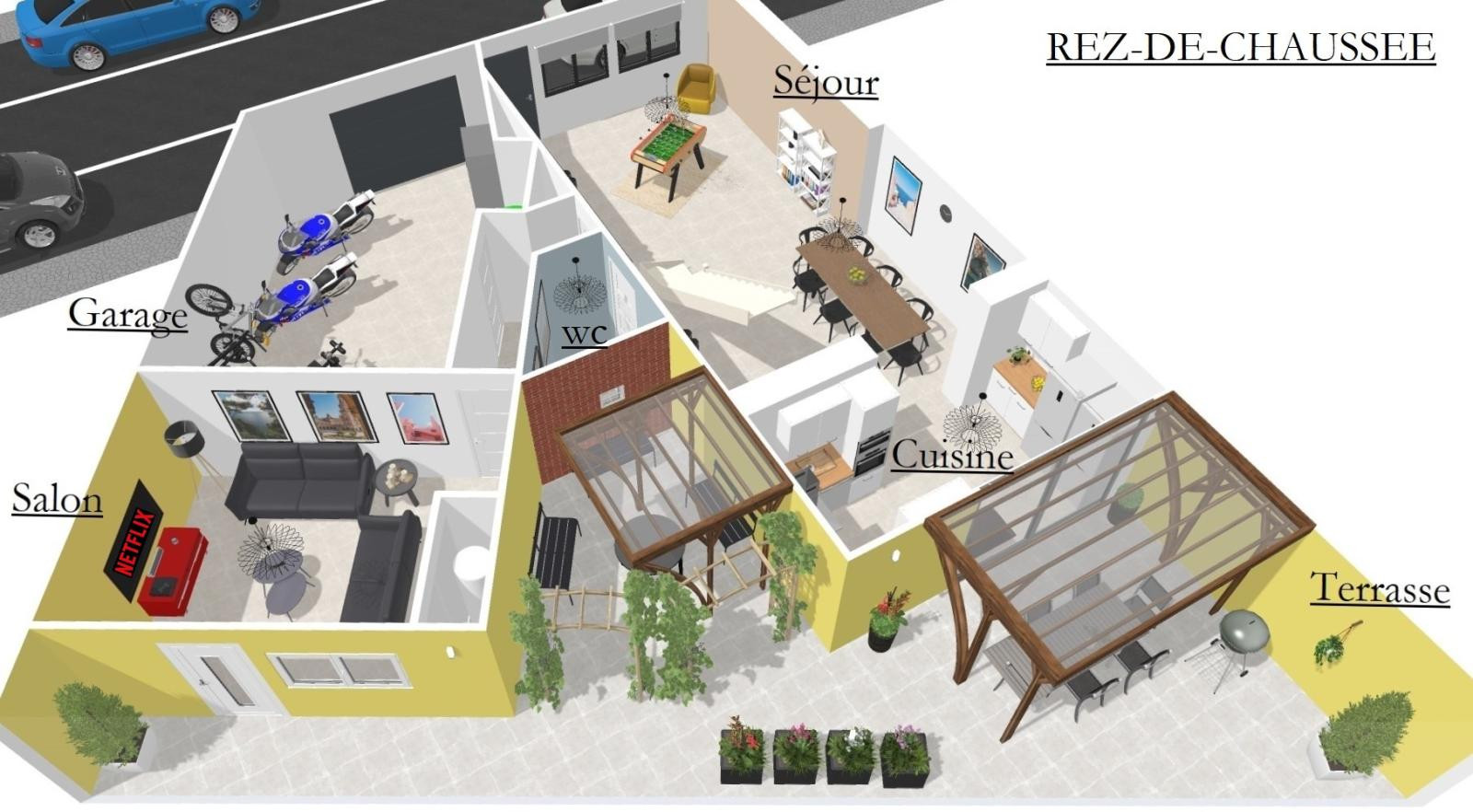 
                                                Colocation
                                                 Chambre meublée SDB privative + garage