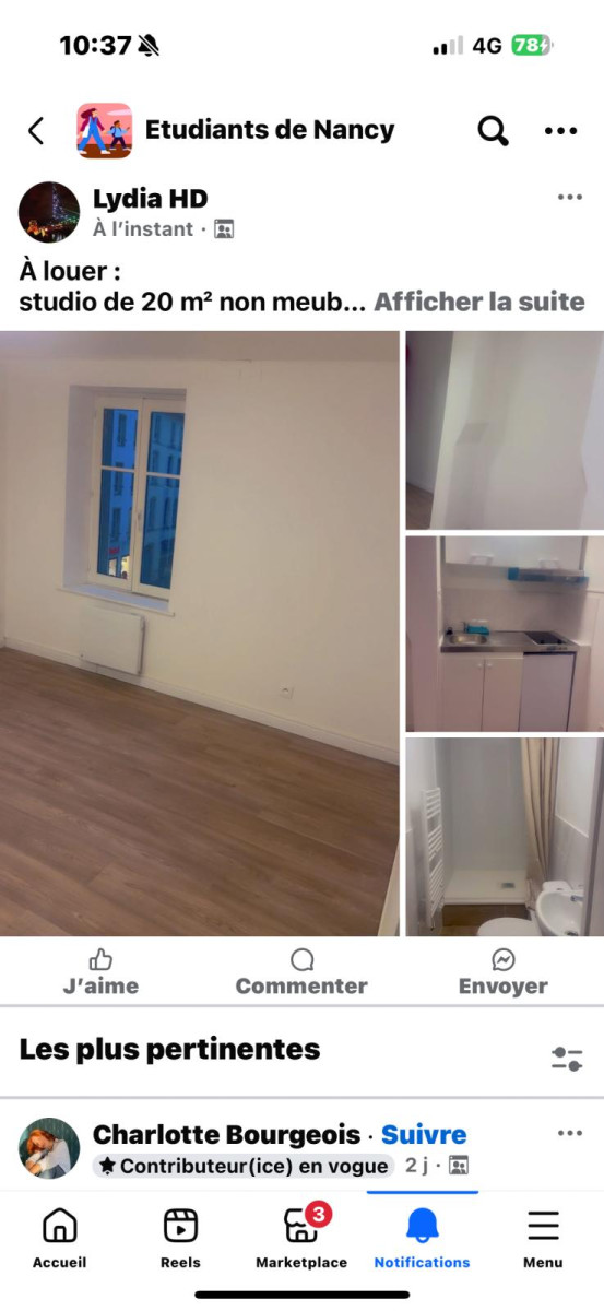 
                                                Location
                                                 Charmant studio