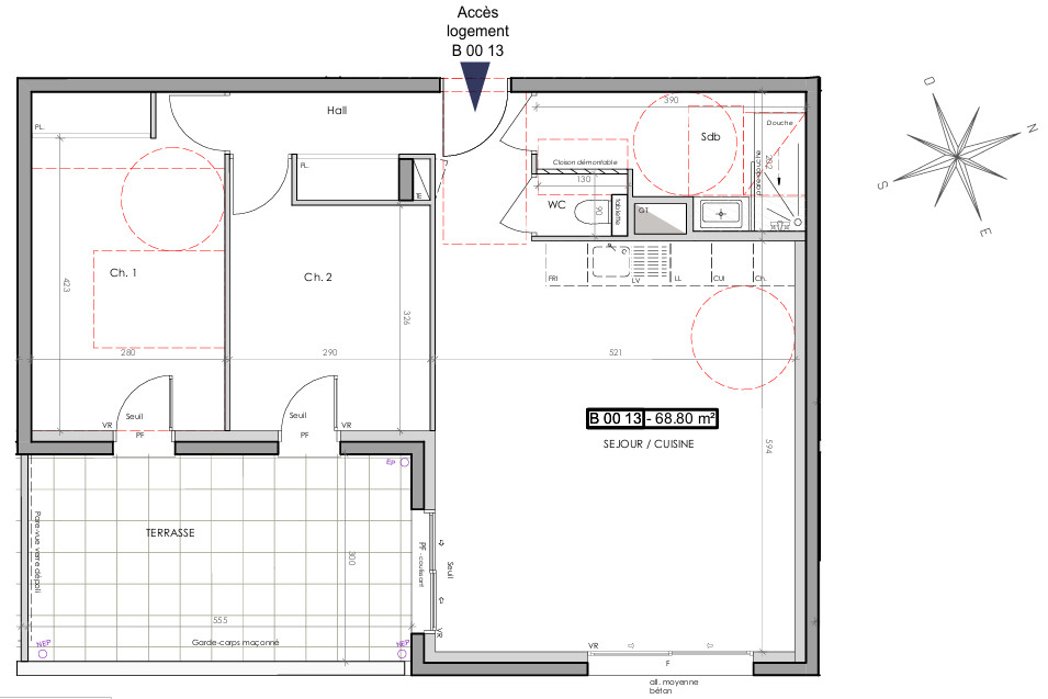 
                                                Vente
                                                 Charmant T3 de 69m² avec terrasse à Claix