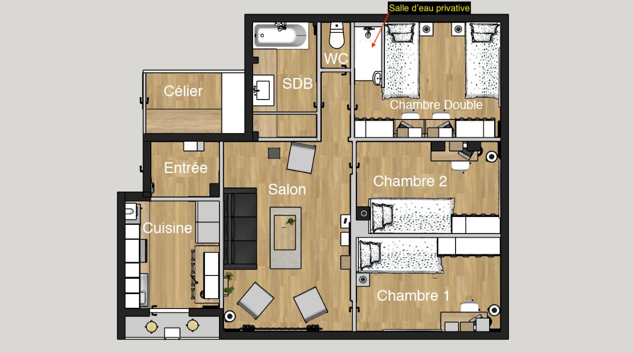 
                                                Location
                                                 Colocation de 3 Chambres  à Nîmes Centre Ville