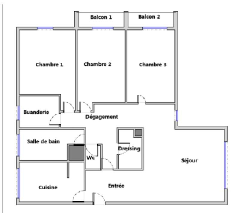 
                                                Vente
                                                 dernier étage T4 / T5 ,possibilité 4 chambres