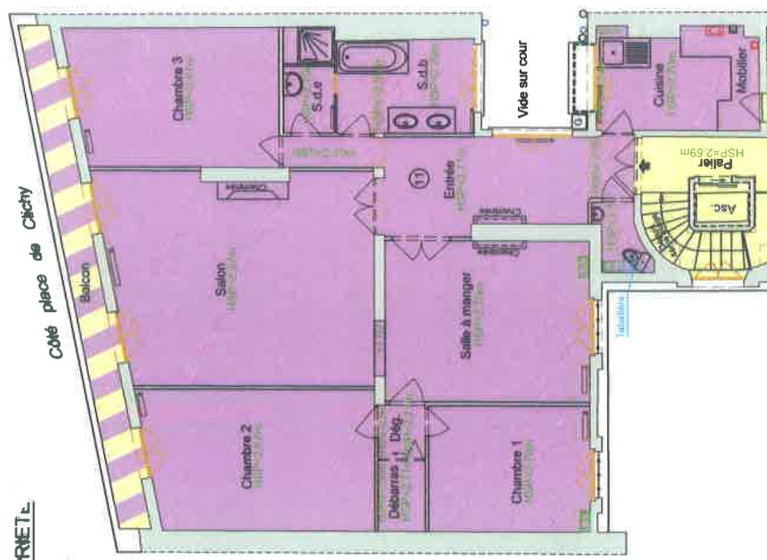 
                                                Vente
                                                 EXCLUSIVITÉ – Appartement 5 pièces - Pl de Clichy