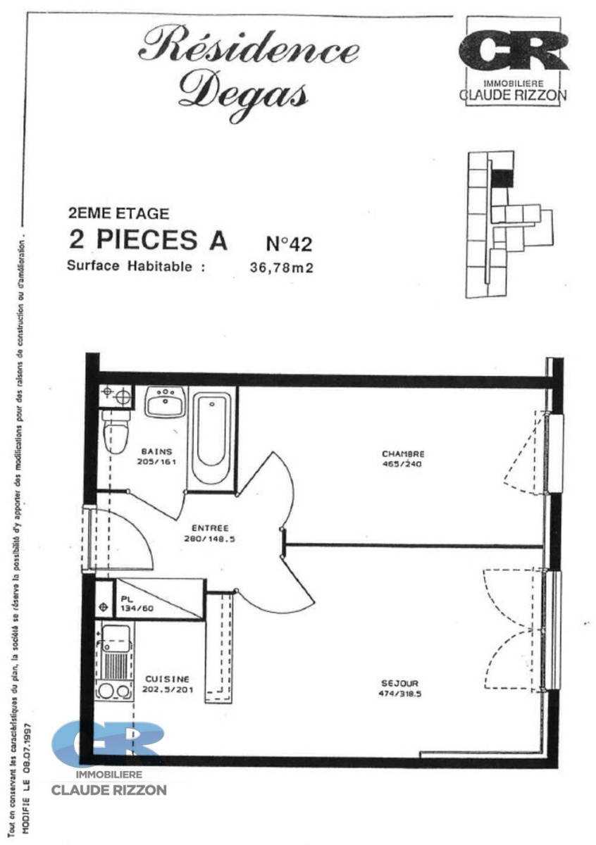 
                                                Vente
                                                 FAC DE SCIENCES - F2A loué à vendre