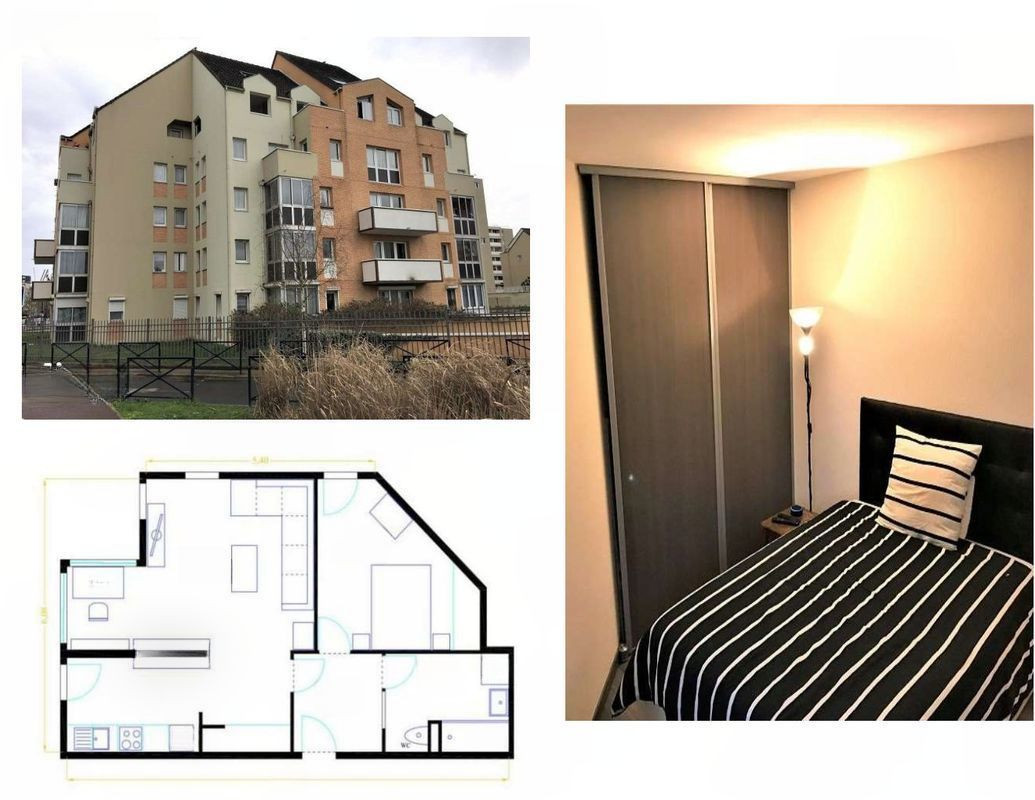
                                                Location
                                                 Grand T2 53 m2, Place parking en sous-sol