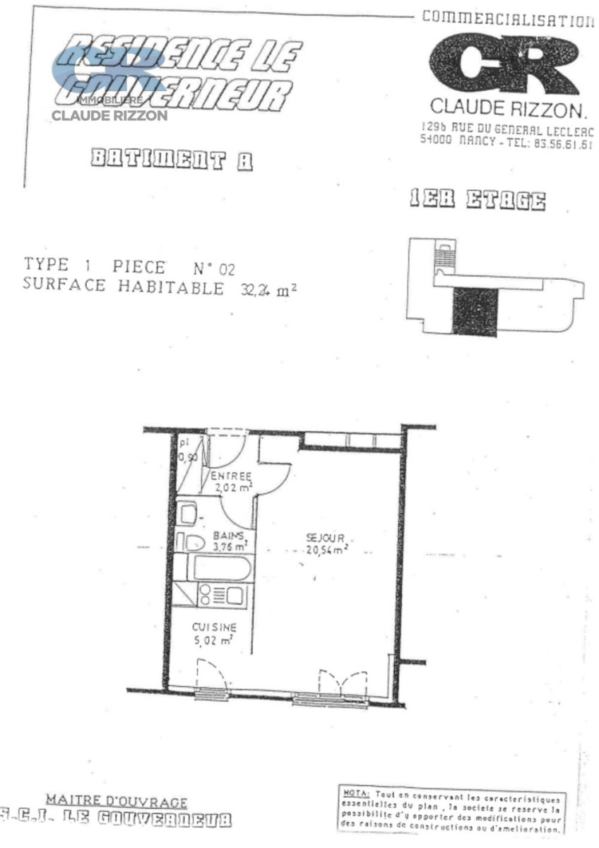 
                                                Vente
                                                 HOPITAL CENTRAL - F1 loué à vendre