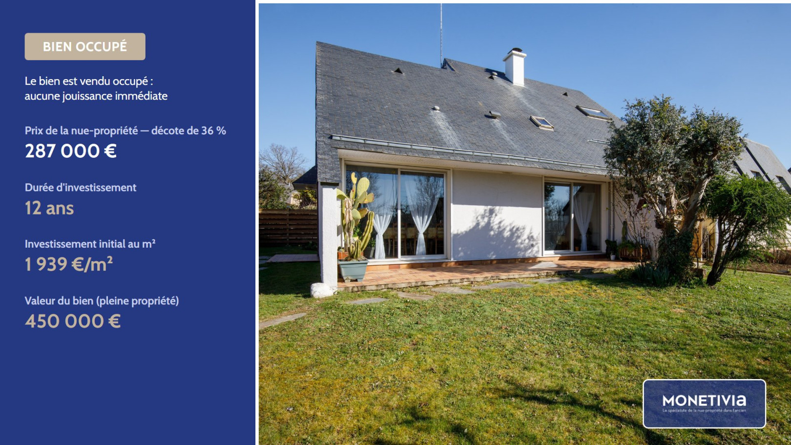 
                                                Vente
                                                 INVESTISSEMENT À BRUZ AVEC 36% DE DECÔTE