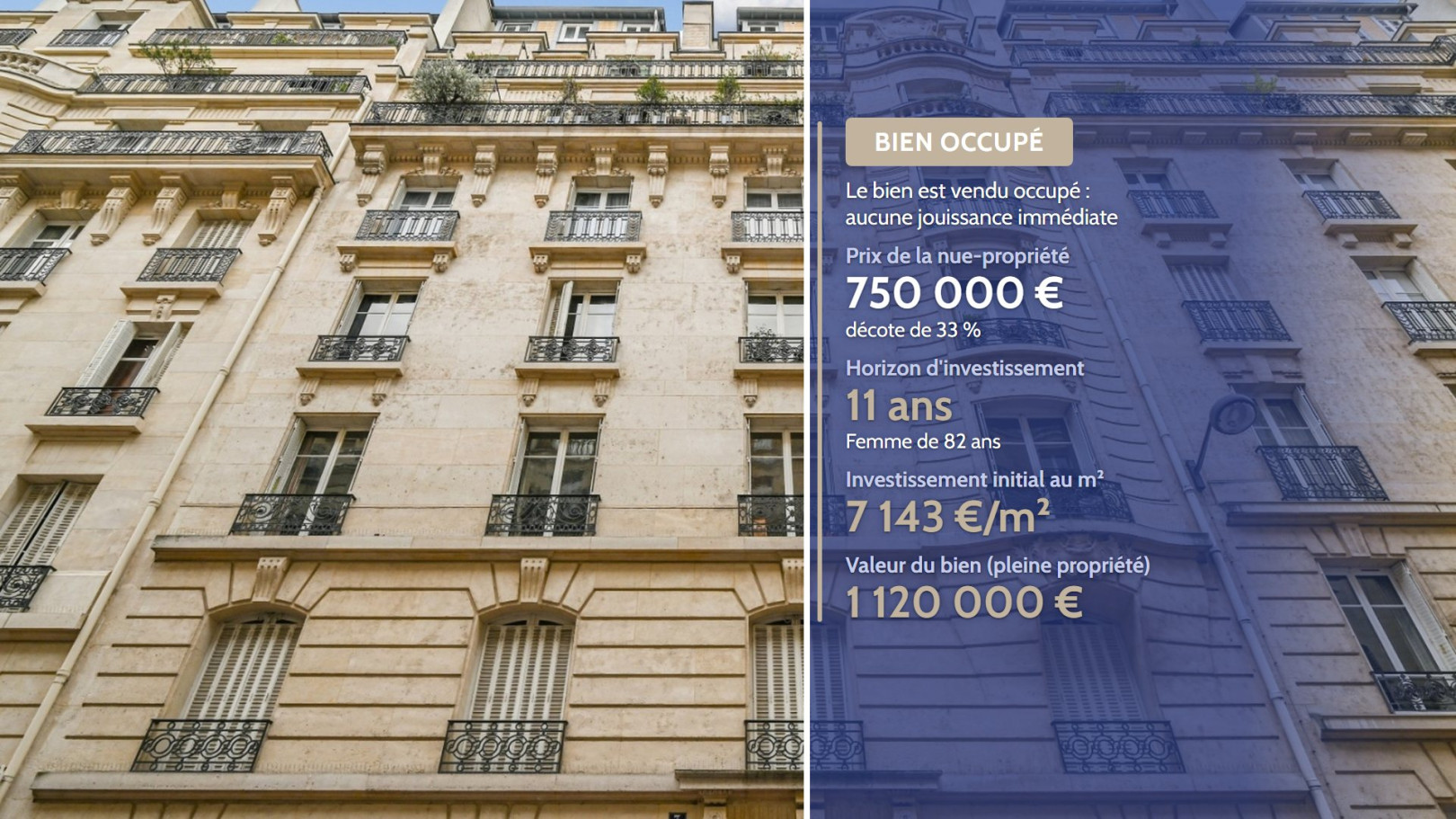 
                                                Vente
                                                 INVESTISSEMENT EN NUE-PROPRIÉTÉ A PARIS 16EME ARRONDISSEMENT