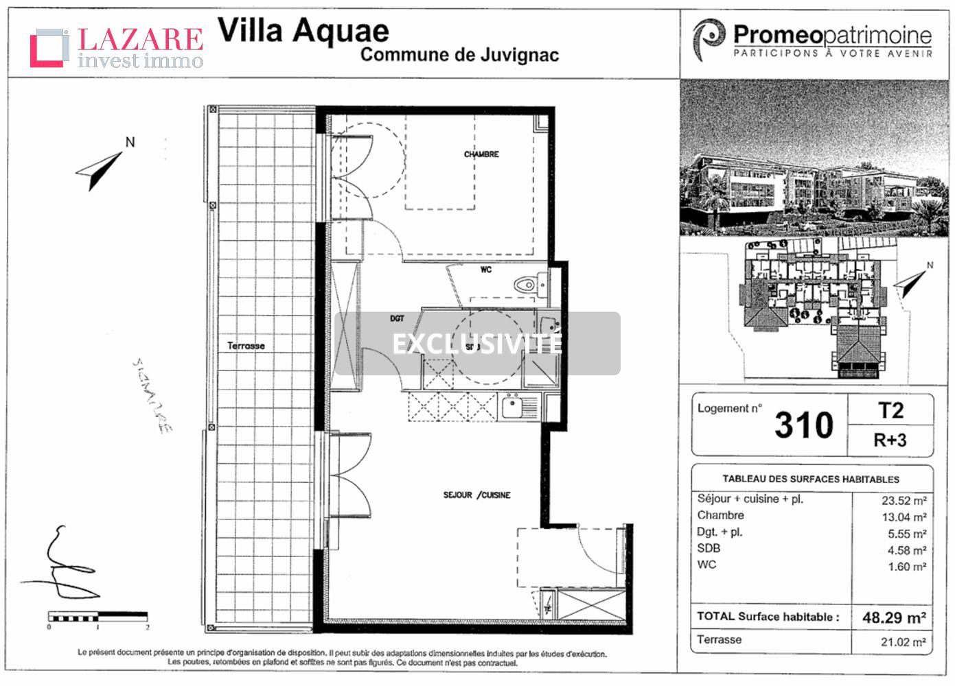 
                                                Vente
                                                 JUVIGNAC T2 48M2 TERRASSE SUR GOLF RECENT