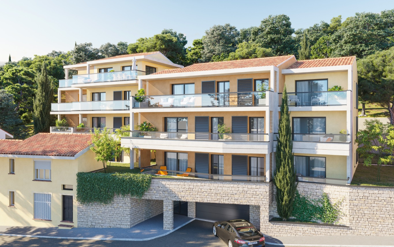 
                                                Vente
                                                 La Turbie 2 pièces neuf avant dernier étage Vue Mer