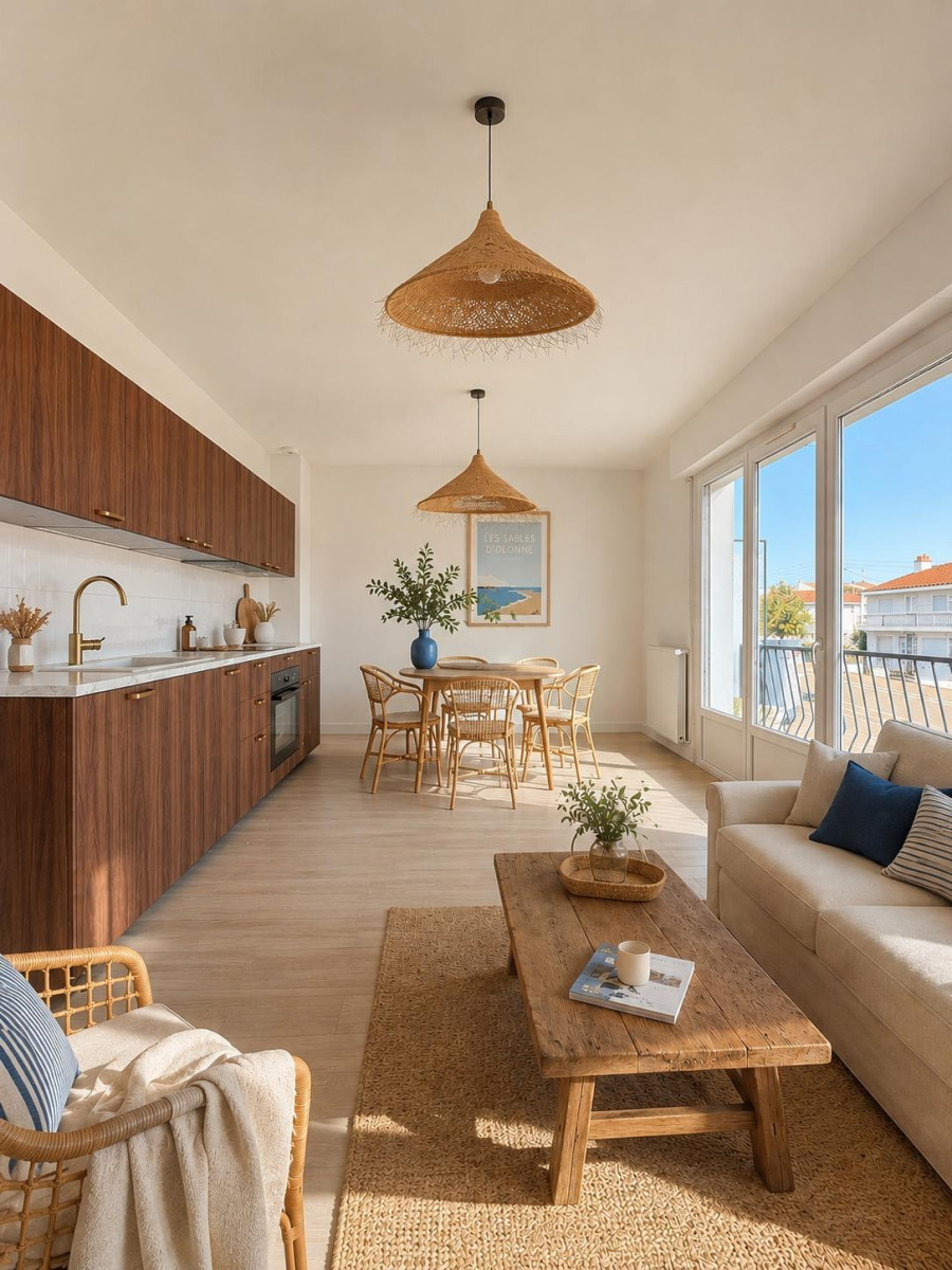 
                                                Vente
                                                 LES SABLES-D’OLONNE – T4 RÉNOVÉ DE 74,58 M² AVEC BALCON – 3 CHAMBRES