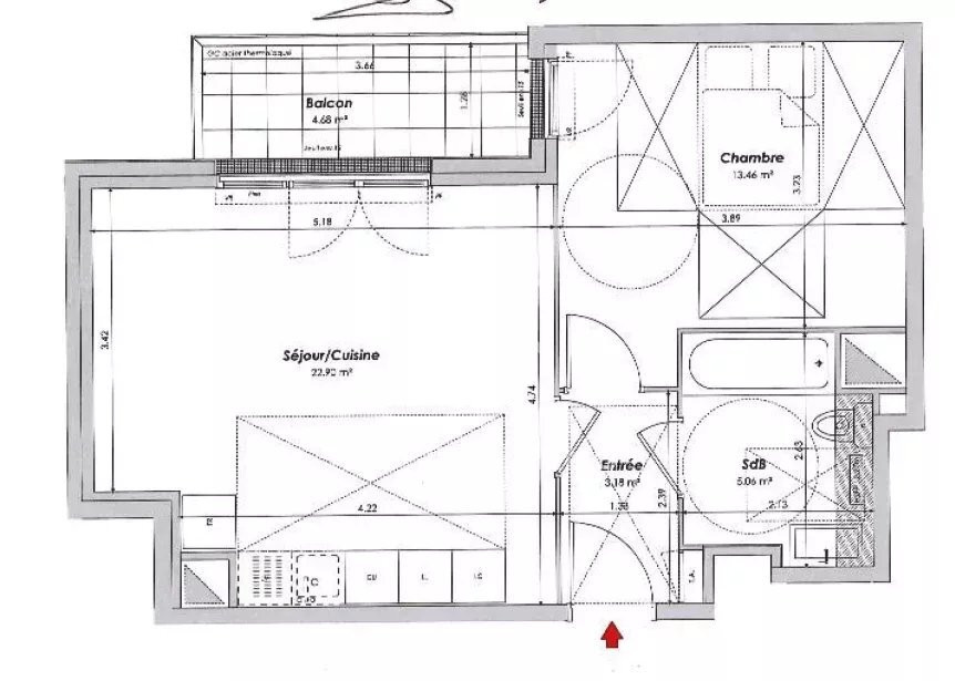 
                                                Location
                                                 Livry Gargan, 2 pièces dans résidence de 2022 avec balcon et parking