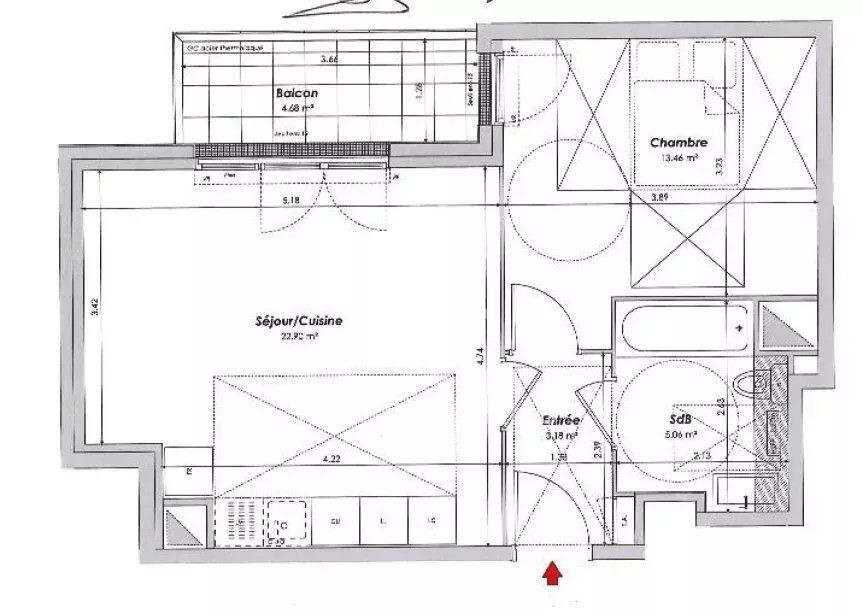 
                                                Location
                                                 Livry Gargan, 2 pièces dans résidence de 2022 avec balcon et parking