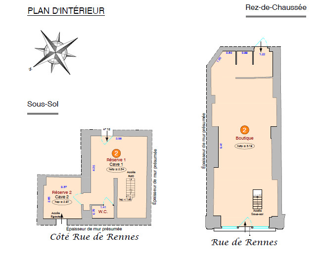 
                                                Vente
                                                 Local commercial Paris 6 - Rennes