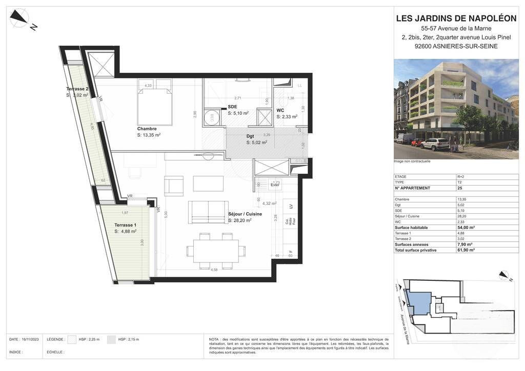 
                                                Location
                                                 Location appartement 2 pièces 54 m² Asnières