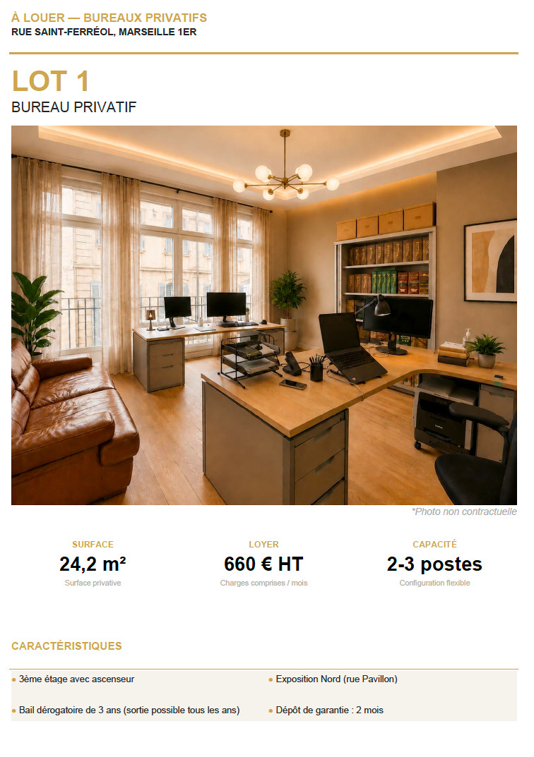 
                                                Location
                                                 Location Bureaux Marseille 13001