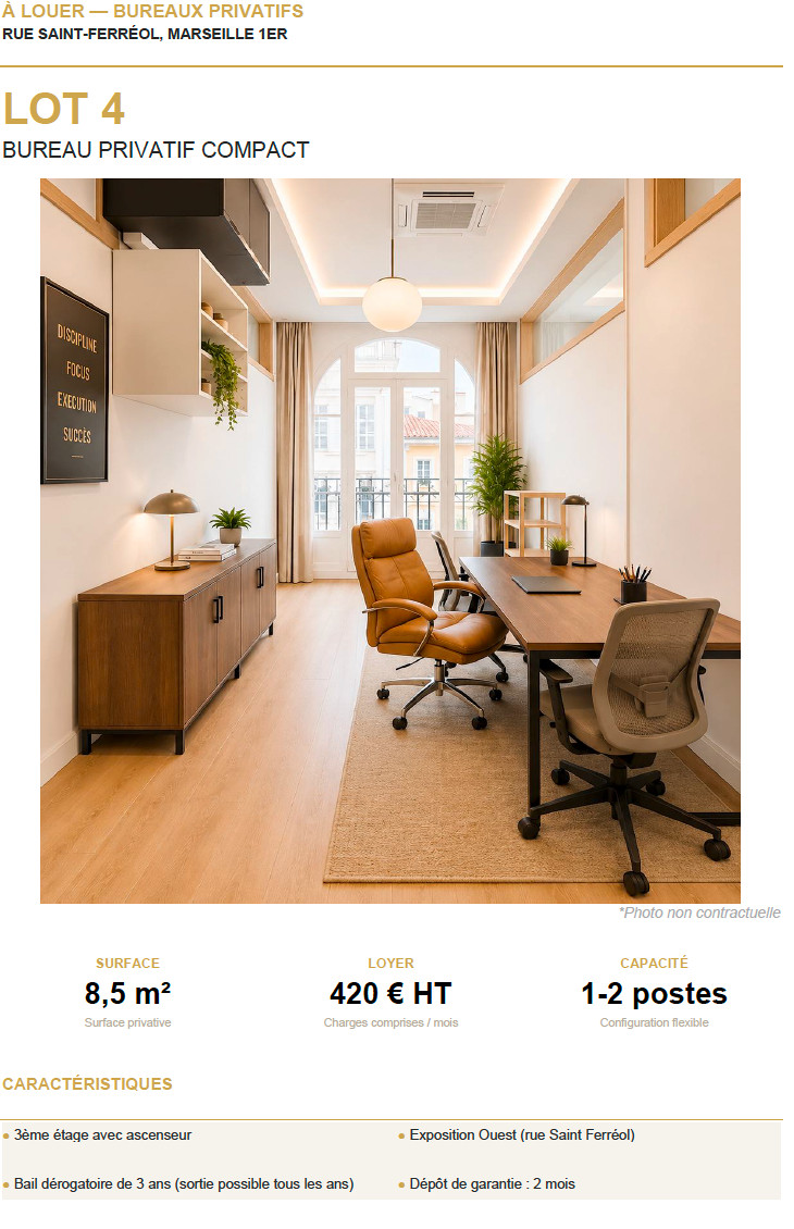 
                                                Location
                                                 Location Bureaux Marseille 13001