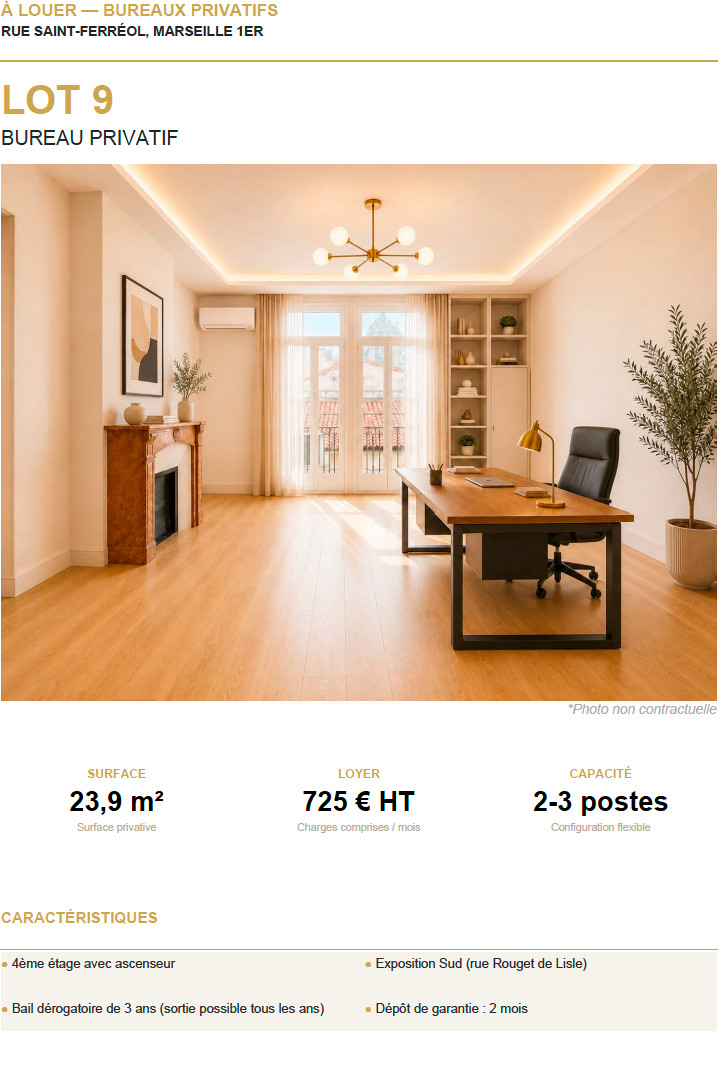 
                                                Location
                                                 Location Bureaux Marseille 13001