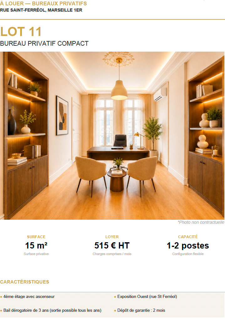 
                                                Location
                                                 Location Bureaux Marseille 13001