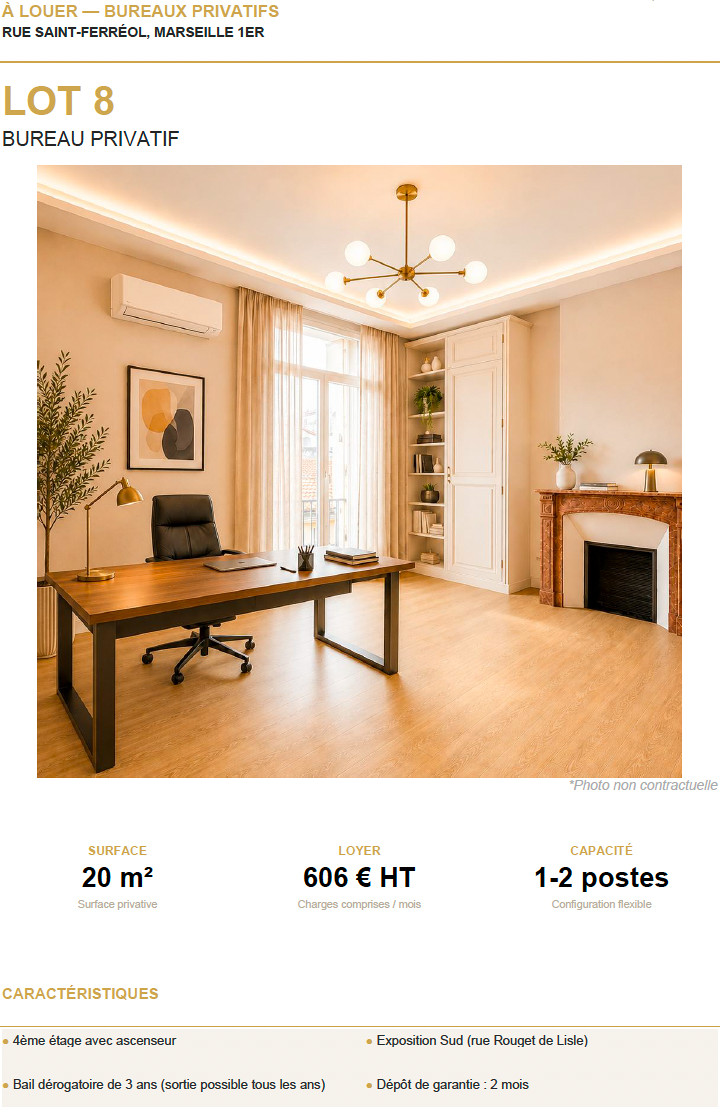
                                                Location
                                                 Location Bureaux Marseille 13001